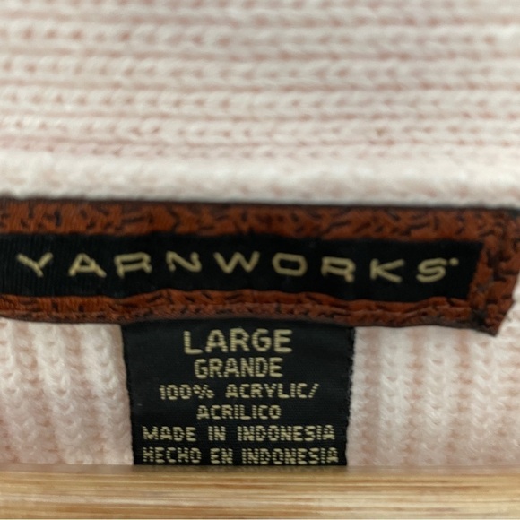 Vintage Pastel Pink Chunky Ribbed Oversized Slouchy Cardigan Sweater Long - Picture 5 of 6